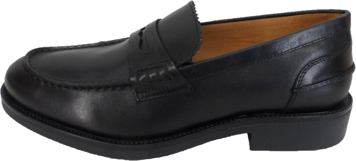 Roamers Classic Black Retro,Ska,Northern Soul Penny Loafers