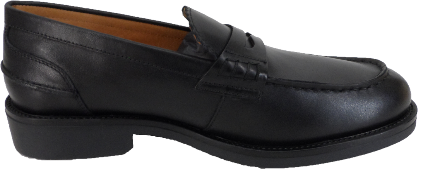 Roamers Classic Black Retro,Ska,Northern Soul Penny Loafers