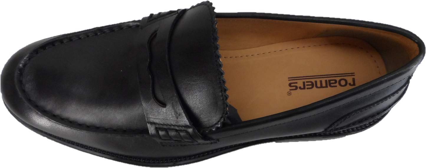 Roamers Classic Black Retro,Ska,Northern Soul Penny Loafers