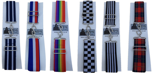 Retro Unisex 70s One and a Half Inch Wide Elastic Snake Belts Many Colours