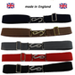 Retro Unisex 70s Plain 1 Inch Wide Plain Colours Elastic Snake Belts