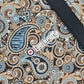 Lambretta Navy/Smoke Blue Paisley Print Polo Shirts