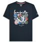Lambretta Mens Navy Blue Brand Retro T Shirt