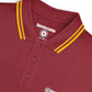 Lambretta Men`s Burgundy/Gold Tipped Tipped 100% Cotton Polo Shirts