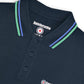 Lambretta Men`s Navy Blue Blue Tipped Tipped 100% Cotton Polo Shirts