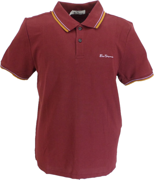 Ben Sherman Port Red Signature Poloshirt aus 100 % Baumwolle für Herren