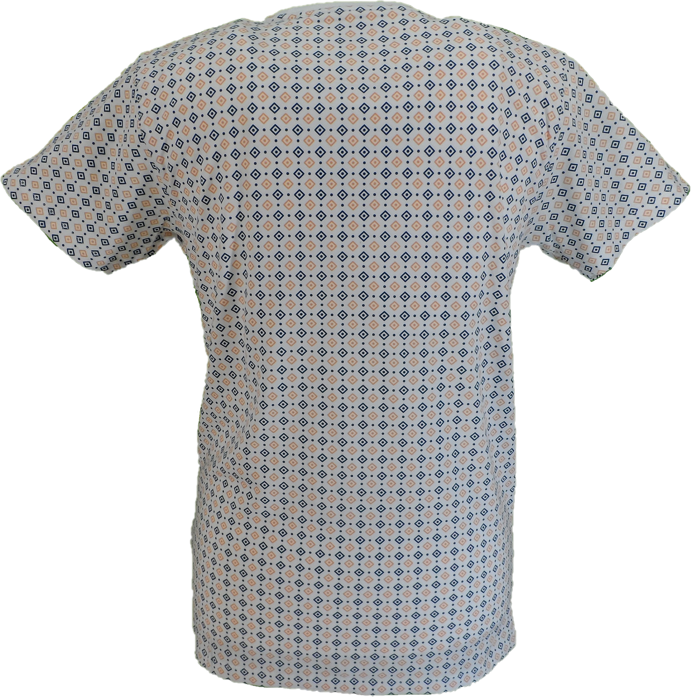 Weißes Herren-T-Shirt mit durchgehendem geometrischem Print Lambretta