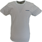 Lambretta Mens White All Over Geometric Print T-Shirt