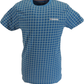 Lambretta Mens Vallarta Blue All Over Geometric Print T-Shirt