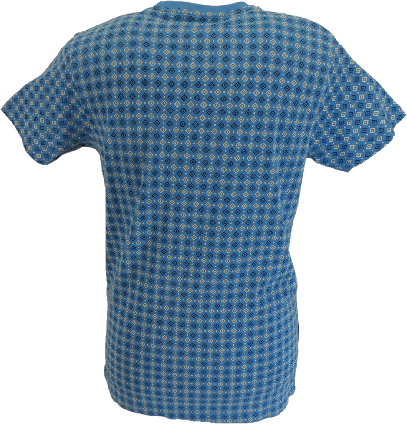 Lambretta Herren-T-Shirt mit durchgehendem geometrischem Print in Vallarta-Blau