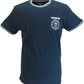 Lambretta Mens Navy Blue Keep the Faith Tipped Ringer T Shirt