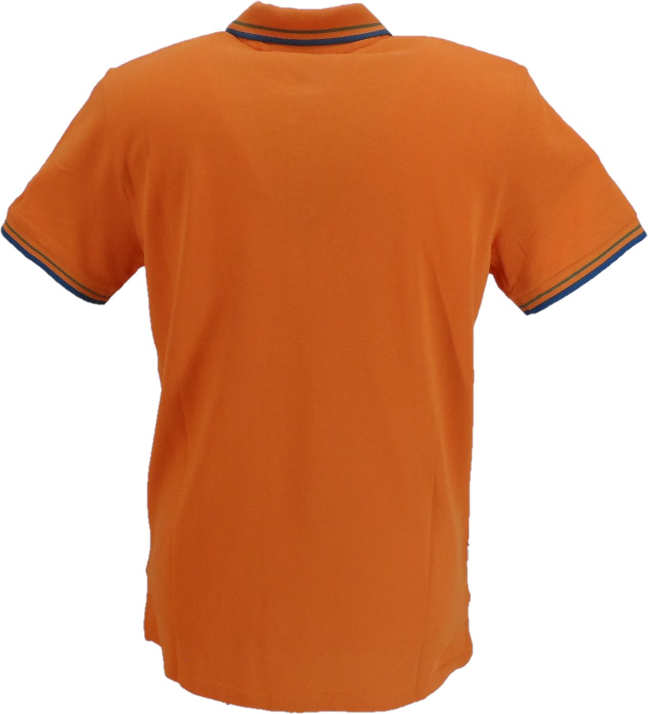 Lambretta Men`s Orange Tipped 100% Cotton Polo Shirts