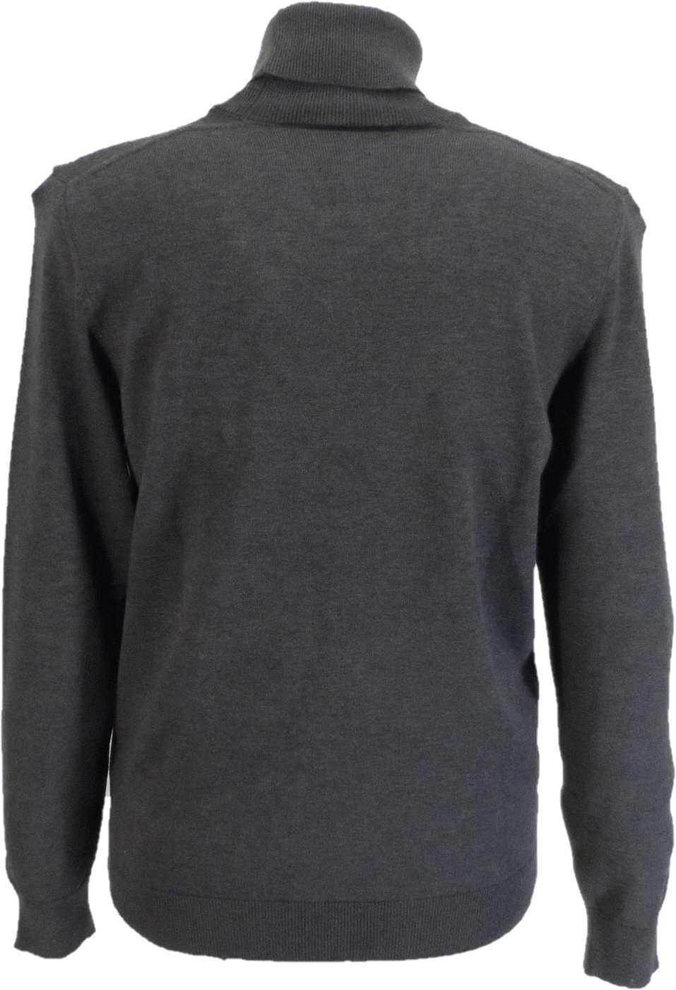 Relco Mens Anthracite Grey Fine Gauge Roll Neck Jumper