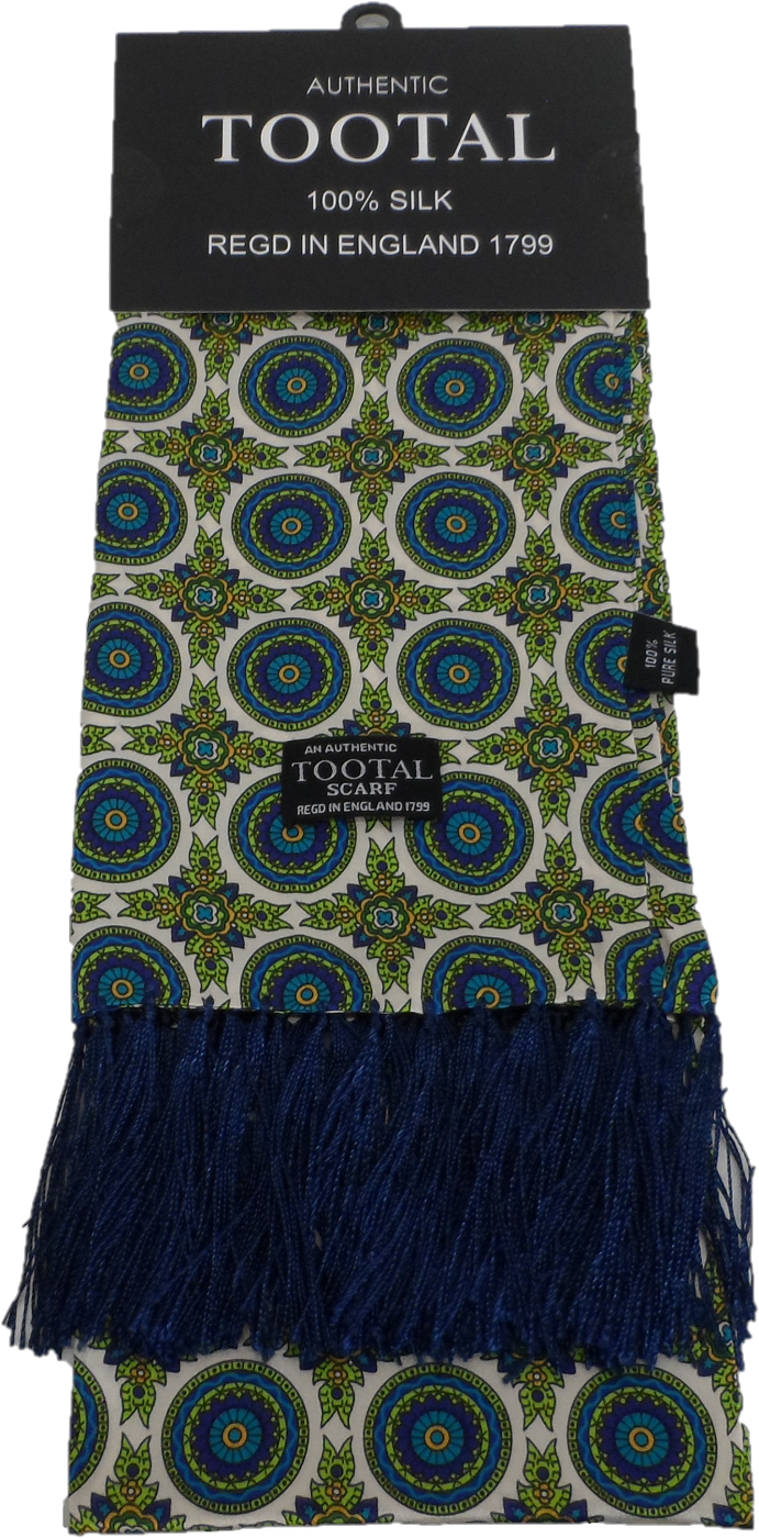 Tootal Mens Retro Geo Print 100% Silk Scarves