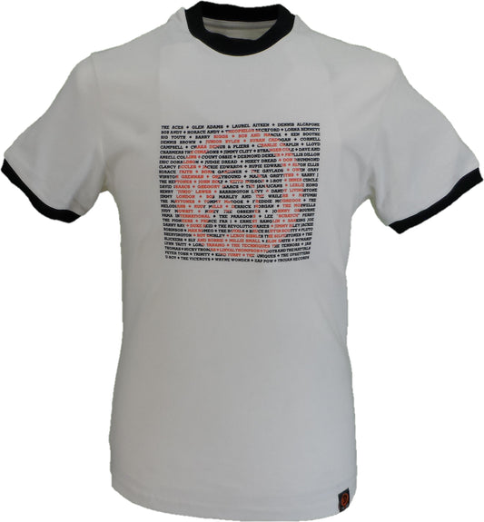 Trojan Mens Ecru Artist logo 100% Cotton Peach T-Shirt