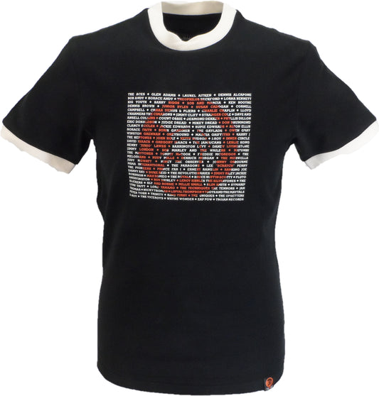 Trojan Mens Black Artist logo 100% Cotton Peach T-Shirt