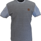 Trojan Mens Sky Blue Birdseye Jacquard Panel T Shirt