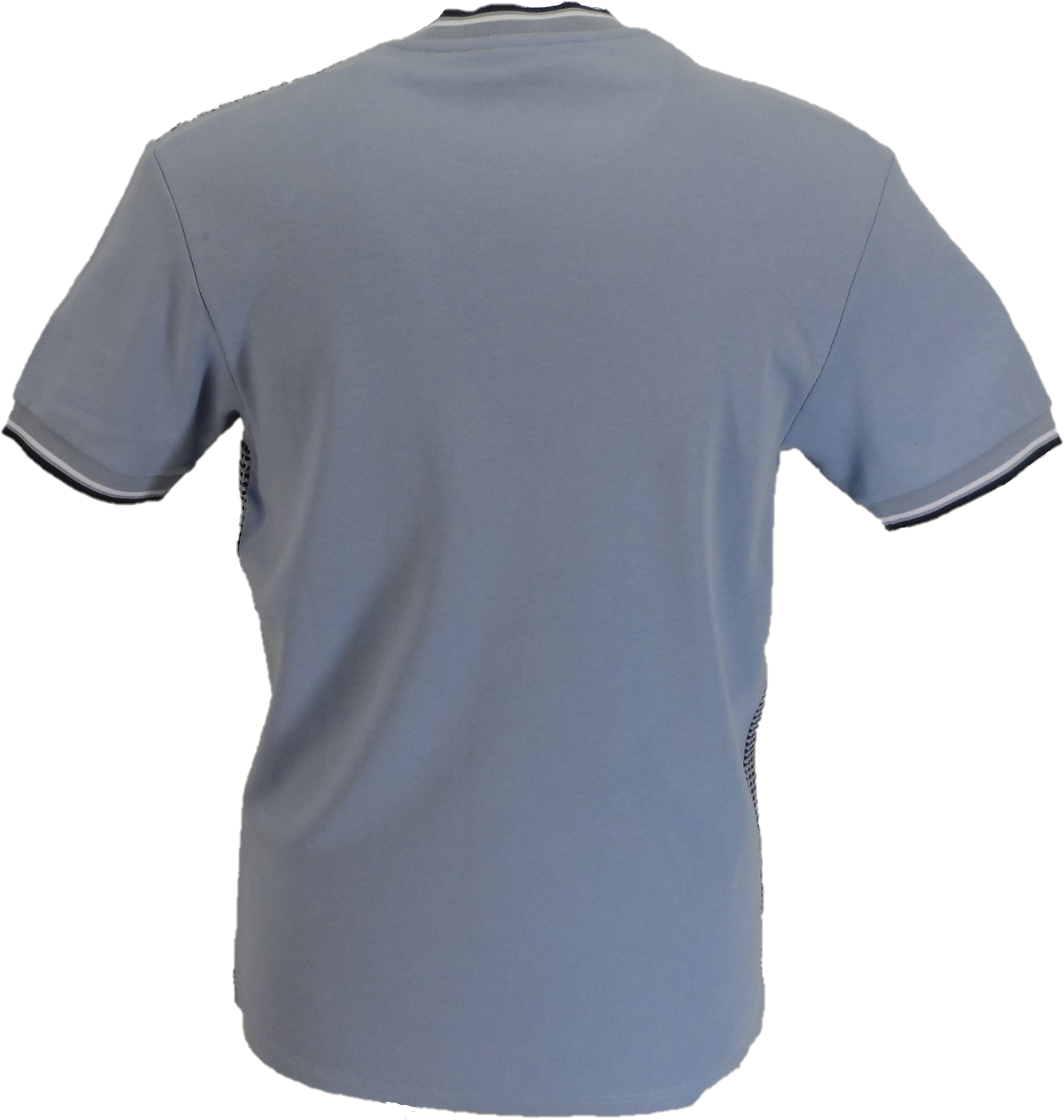Trojan Mens Sky Blue Birdseye Jacquard Panel T Shirt
