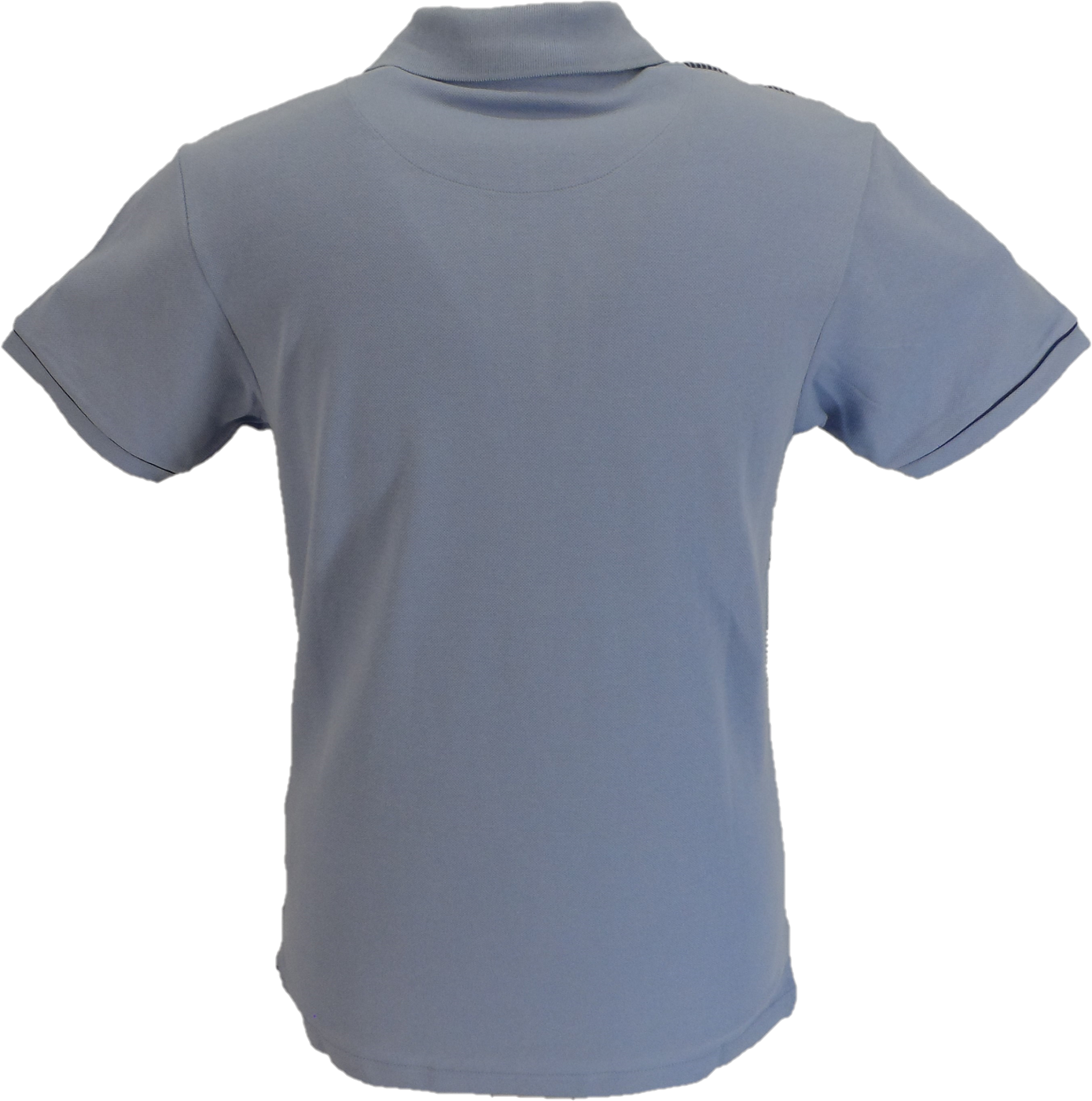 Trojan Mens Sky Blue Over Size Check Polo Shirt