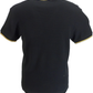 Trojan Mens Black Textured Twin Tipped T Shirt