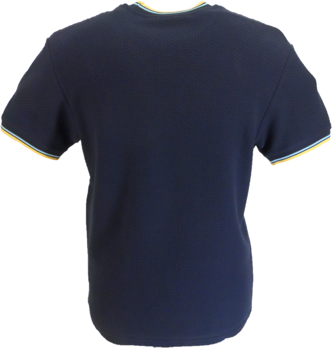 Trojan Mens Navy Blue Textured Twin Tipped T Shirt