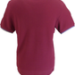 Trojan Mens Port Red Textured Twin Tipped T Shirt