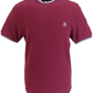 Trojan Mens Port Red Textured Twin Tipped T Shirt
