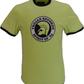 Trojan Mens Pistacho Green Spirit of 69 100% Cotton Peach T-Shirt