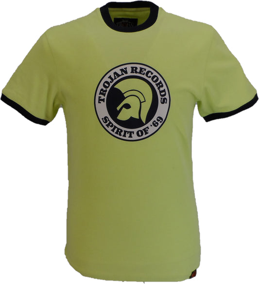 Trojan Mens Pistacho Green Spirit of 69 T-Shirt aus 100 % Baumwolle, pfirsichfarben