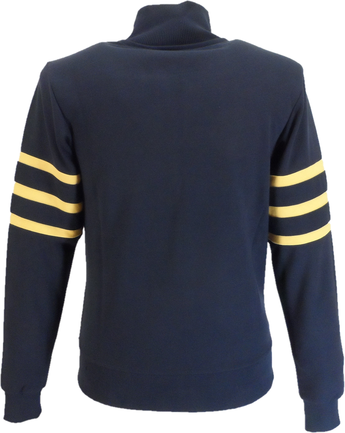 Trojan Mens Navy Blue Stripe Sleeve Retro Track Tops