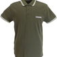 Lambretta Men`s Khaki Triple Tipped Tipped 100% Cotton Polo Shirts