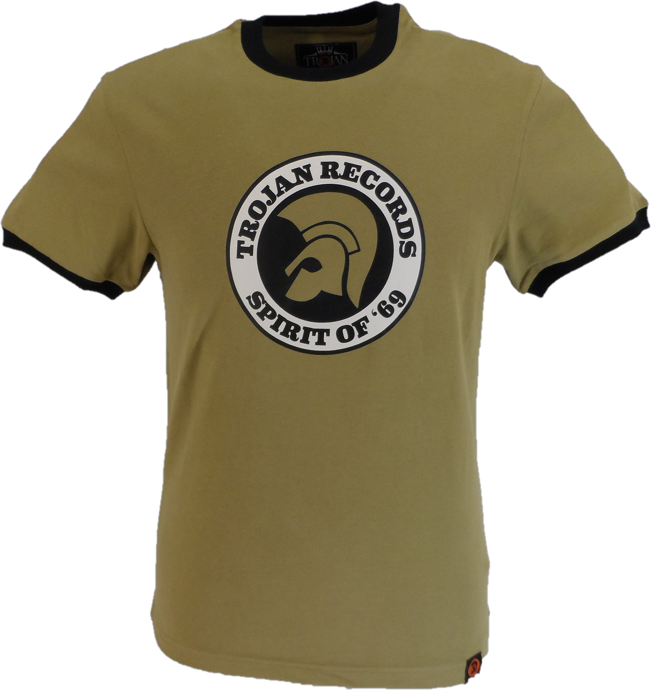 Trojan Mens Camel Brown Spirit of 69 100% Cotton Peach T-Shirt