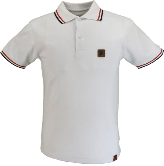 Trojan Mens White Twin Tipped Polo Shirt