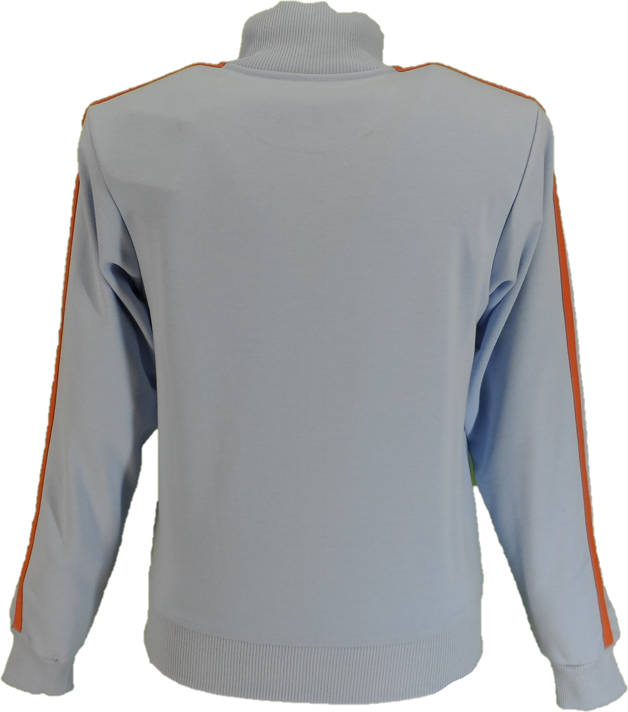 Trojan Mens Powder Blue Twin-Stripe Contrast Zip Retro Track Tops