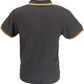 Trojan Mens Chocolate Brown Textured Twin Tipped Polo Shirt