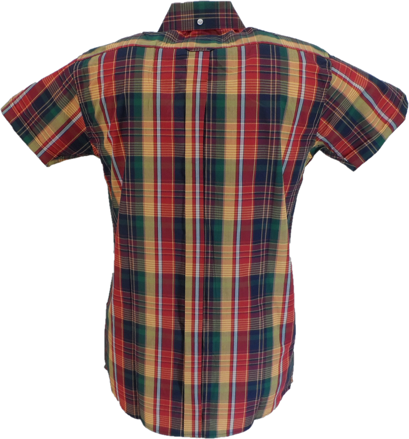 Relco Mens Multi Check Short Limited Edition Sleeved Button Down Shirts