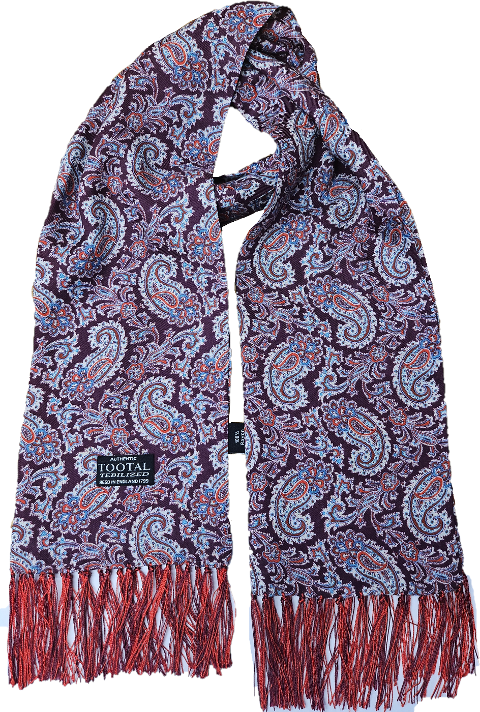 Tootal Mens Tebilized 100% Rayon Paisley Scarf