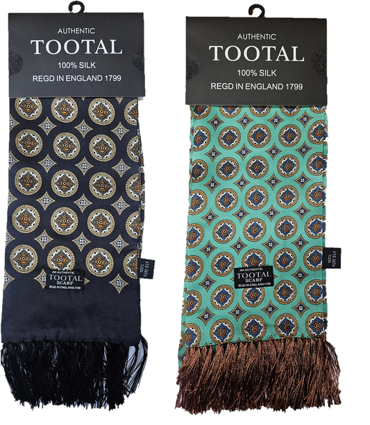 Tootal Mens Retro Geo Print 100% Silk Scarves