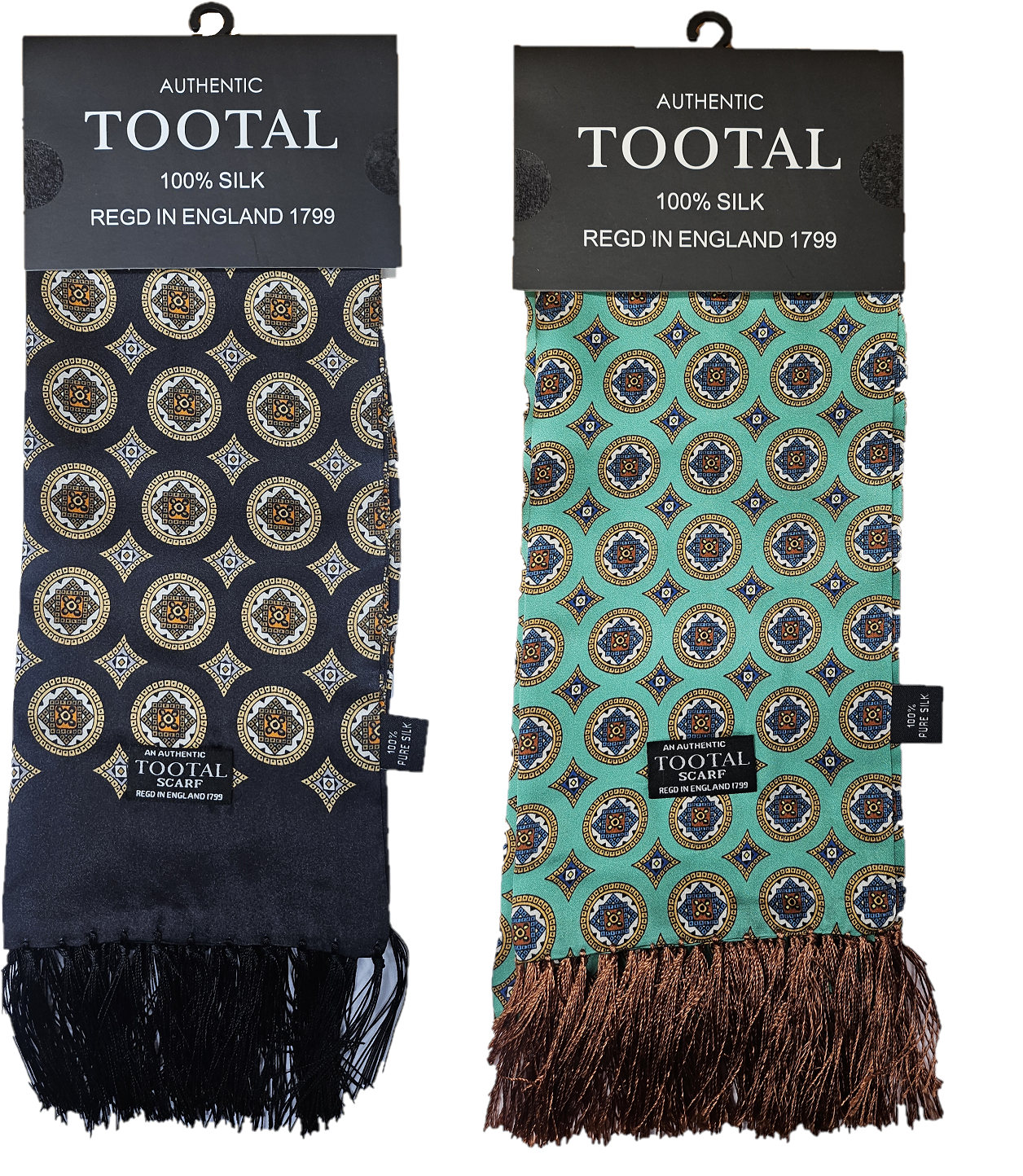 Tootal Mens Retro Geo Print 100% Silk Scarves