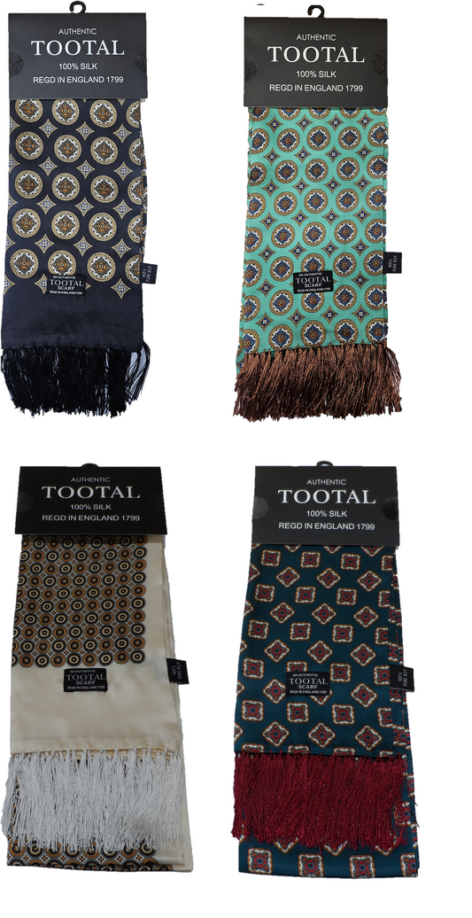 Tootal Mens Retro Geo Print 100% Silk Scarves