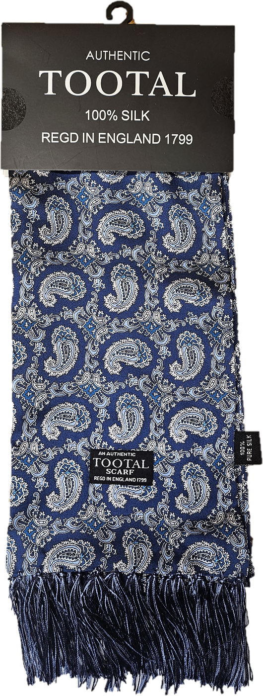 Tootal Mens Retro Paisley 100% Silk Scarves