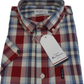 Ben Sherman Mens Bordeaux Check Short Sleeved Shirt