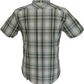 Plaid short-sleeve shirt on a white background
