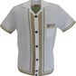 Gabicci Mens White Reilly Short Sleeve Cardigan