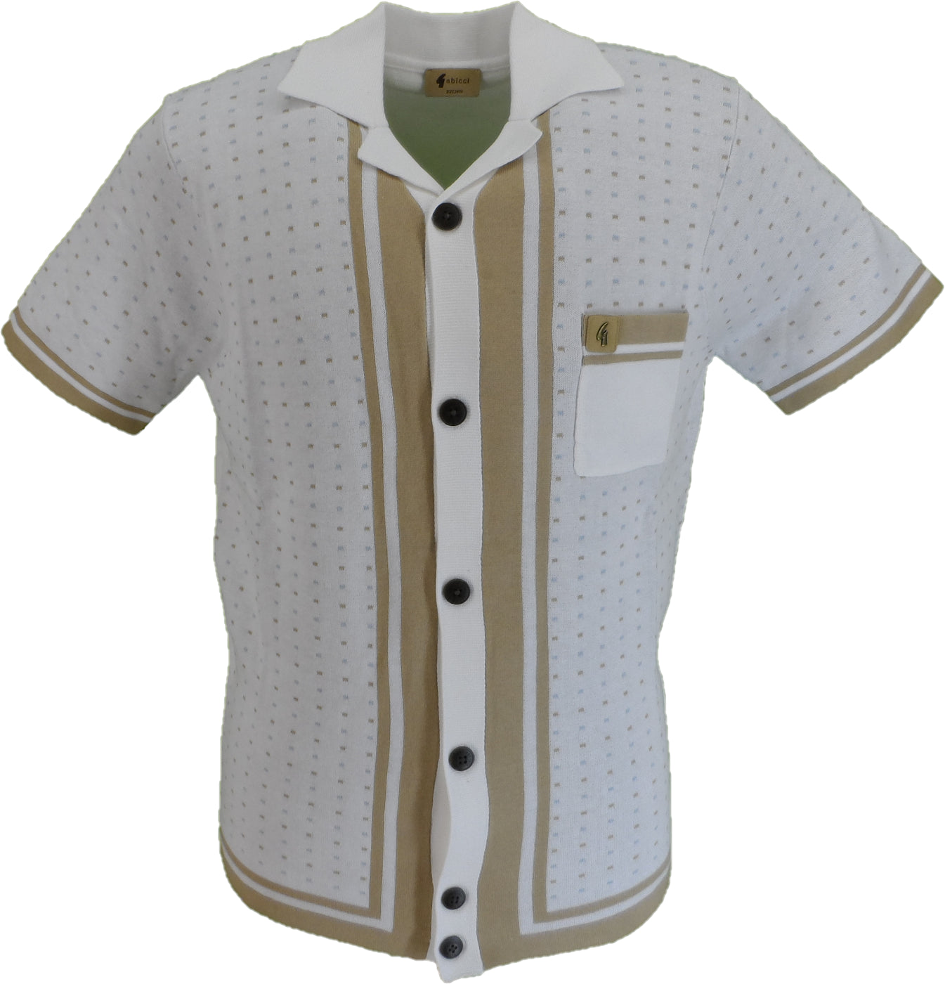 Relco London Women's 60s Mod Button Down Shirt Dress - Short Sleeve, Thigh Length