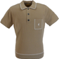 Gabicci Mens Sand Storm Archive Alexander Knitted Polo Shirt