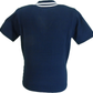 Gabicci Mens Navy Blue Johnson Quarter Zip Retro Polo