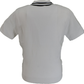 Gabicci Mens White Johnson Quarter Zip Retro Polo