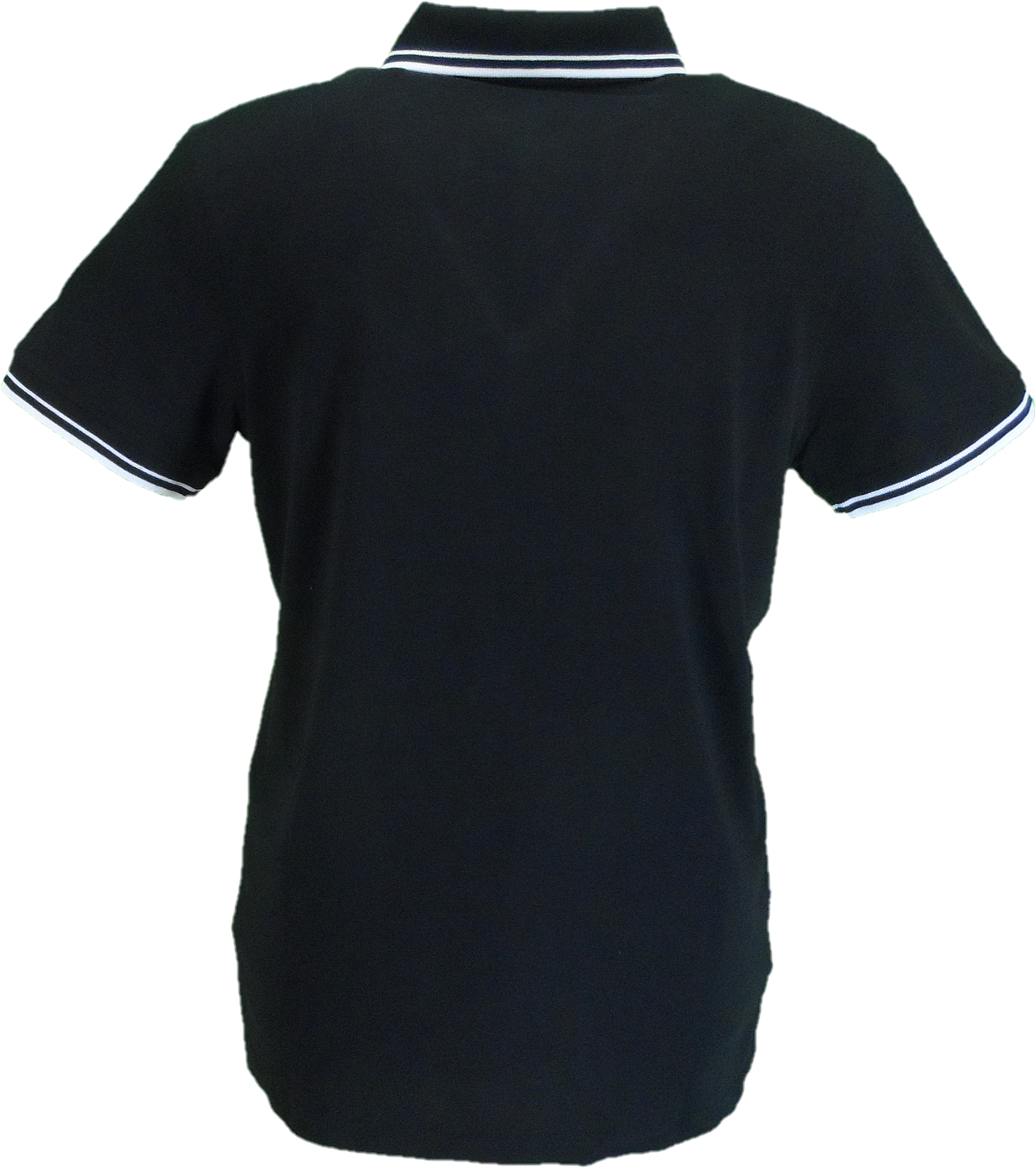 Lambretta Black & White Two Tone Badge Polo Shirts