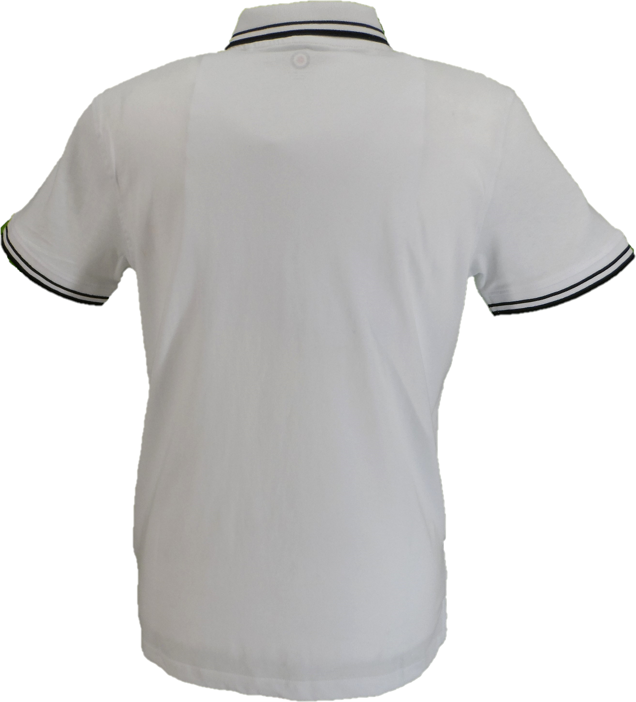 Lambretta White & Black Retro Two Tone Badge Polo Shirts